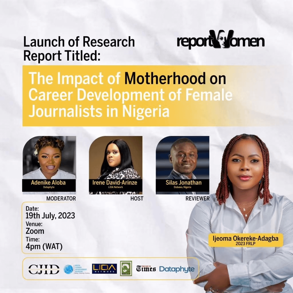 Ijeoma Okereke-Adagba set to launch Research Report on Motherhood and Journalism in Nigeria