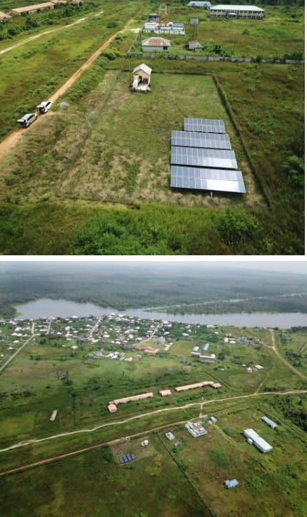 Aerial view of A4&T Power Solution Solar Installation in Igbonla, Ondo state.