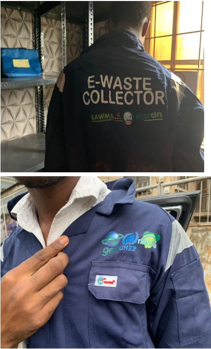 Chukwuemeka Maduagwu, staff of Association of Vendors of Used Computers and Allied Products (AVUCAP), formal e-waste collectors under the GEF/UNEP/NESREA/EPRON/LAWMA Project.