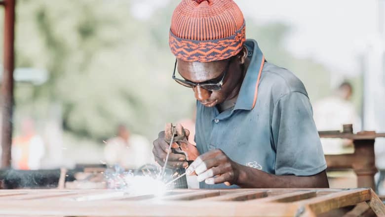 A welder at work, Tambacounda, Senegal. Credit: Nathan Ochole / World Bank