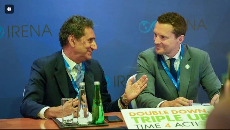 IRENA director-general Francesco La Camera (left) and Global Renewables Alliance CEO Bruce Douglas. Photo: LIDA NETWORK