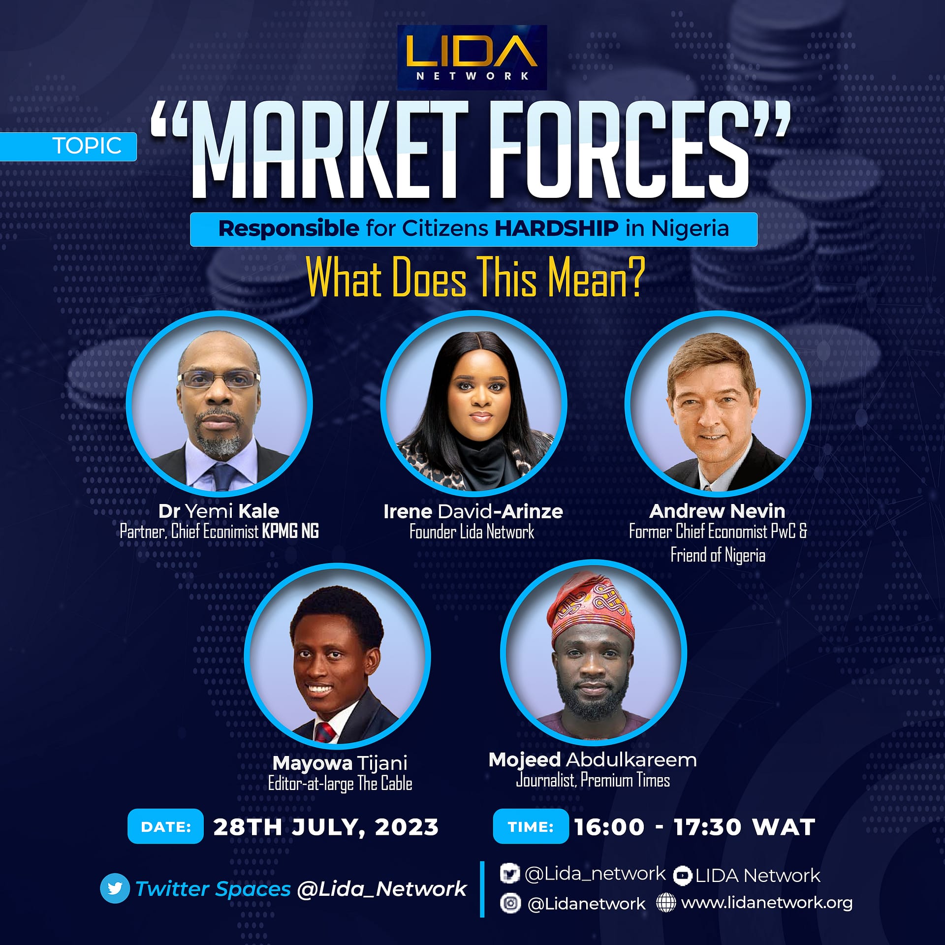 LIDA Network’s Twitter Space: “Market Forces Responsible for Citizens Hardships in Nigeria and Africa at Large.”